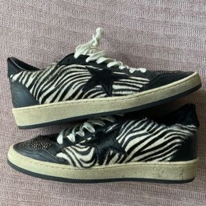 Golden Goose Animal Print Fur Low Sneakers